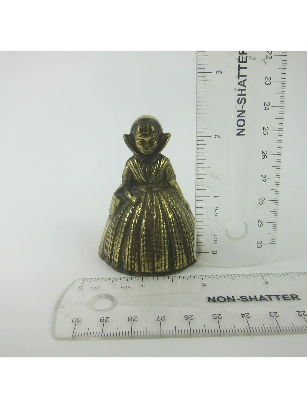 Vintage Brass Bell Crinoline Dress Victorian Lady Tea Table Bell Made in England